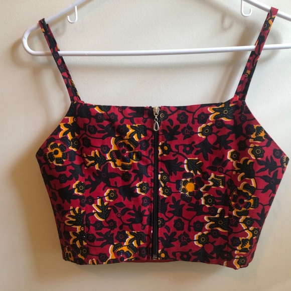 Custom made kitenge crop top (made in East Africa) - Picture 2 of 4